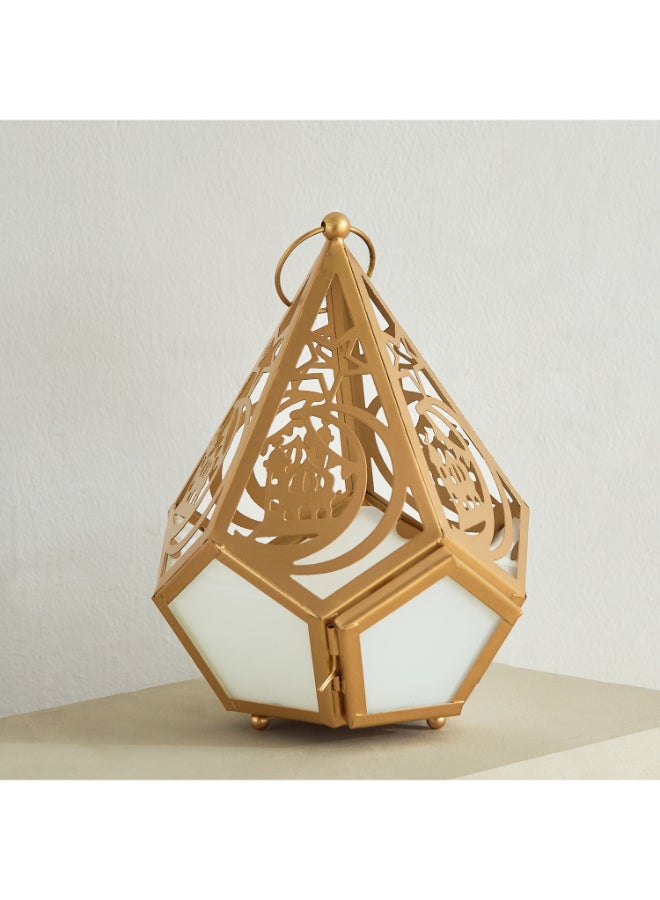 Home Box Isaba Metal and Glass Lantern - 20x20x25 cm - Image 2